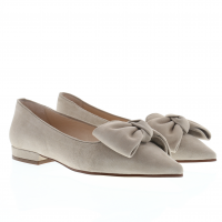 COCOS - Spitze Ballerinas mit Schleife in Samtziege COCOS - Spitze Ballerinas mit Schleife in Samtziege