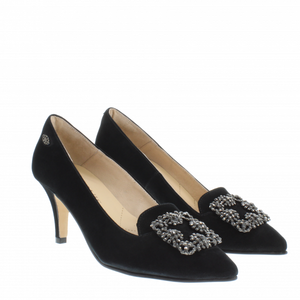 MARCIA - Trachtenpumps mit Strass-Schmuck