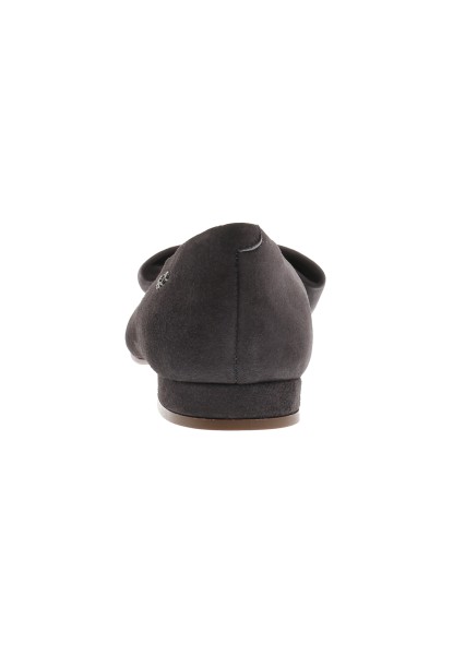 PAULINA - Ballerinas mit großer Lederschleife aus Samtziegenleder